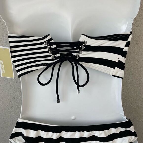 NWT MICHAEL Michael Kors Bikini Top and Matching Bottoms Size M or L - Picture 6 of 7